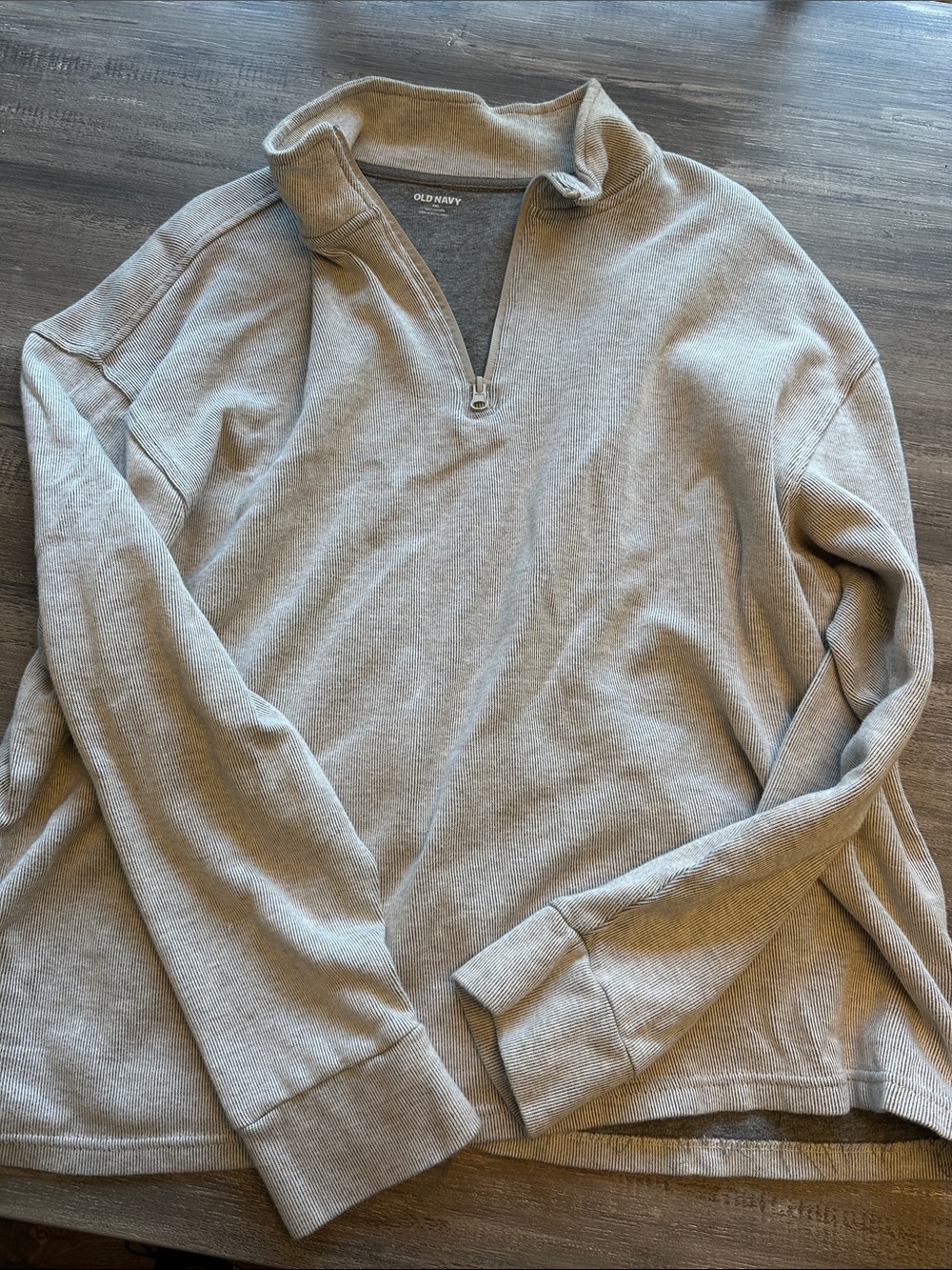 Old Navy Men's Beige Quarter-Zip Sweater Pullover